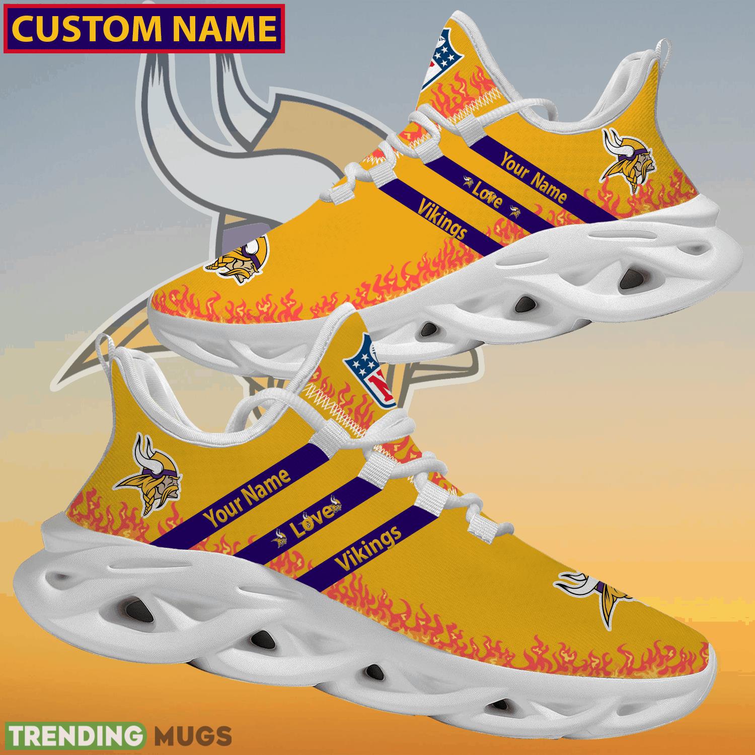 Personalized NFL Minnesota Vikings Logo New Style Max Soul Shoes For Fans Max Soul Personalized NFL Minnesota Vikings Logo New Style Max Soul Shoes For Fans Max Soul