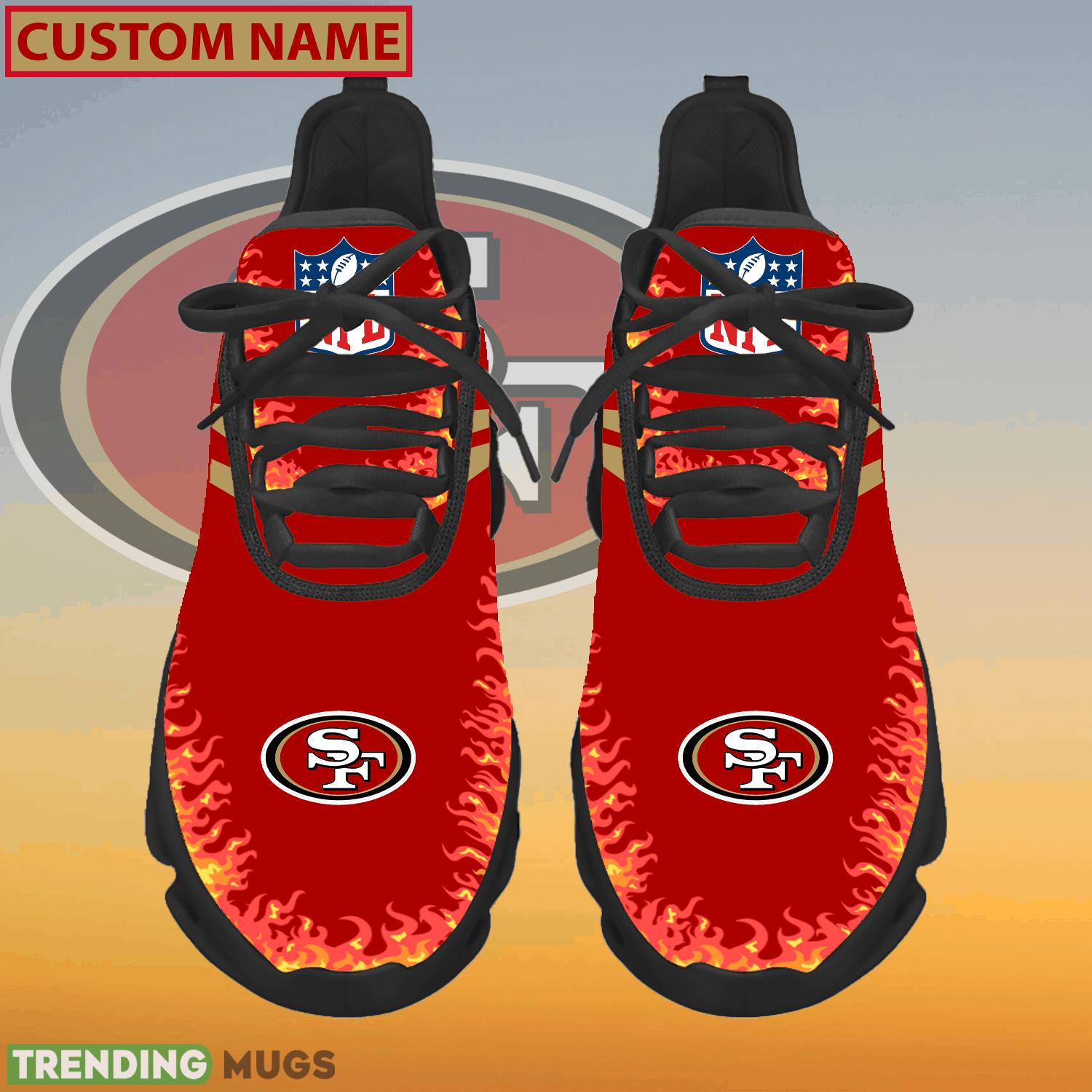Personalized NFL San Francisco 49ers Logo New Style Max Soul Shoes For Men And Women - NFL San Francisco 49ers Logo Love Personalized Max Soul Shoes Photo 1 Personalized NFL San Francisco 49ers Logo New Style Max Soul Shoes For Men And Women - NFL San Francisco 49ers Logo Love Personalized Max Soul Shoes Photo 1