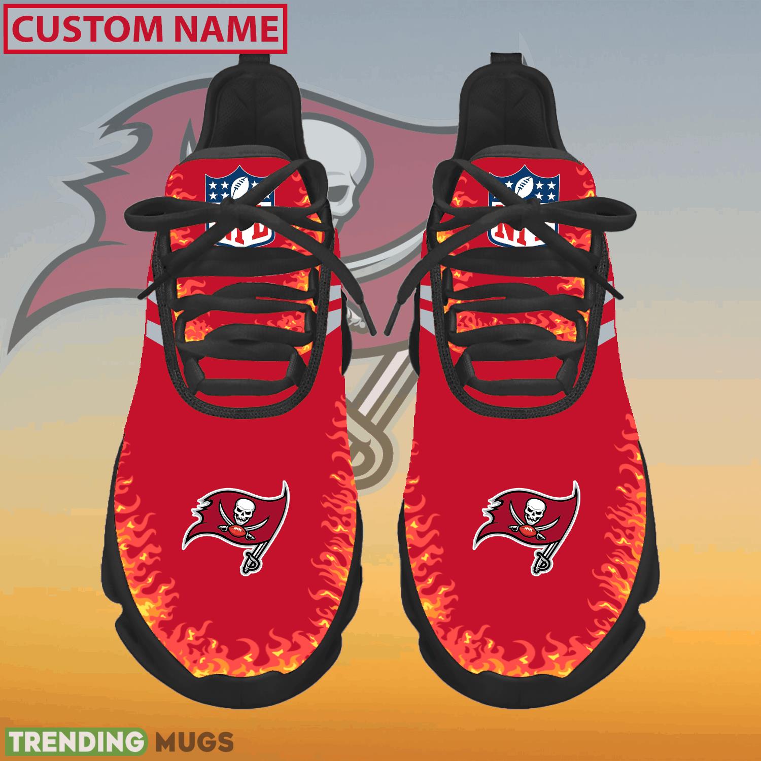 Personalized NFL Tampa Bay Buccaneers Logo New Style Max Soul Shoes For Men And Women - NFL Tampa Bay Buccaneers Logo Love Personalized Max Soul Shoes Photo 1