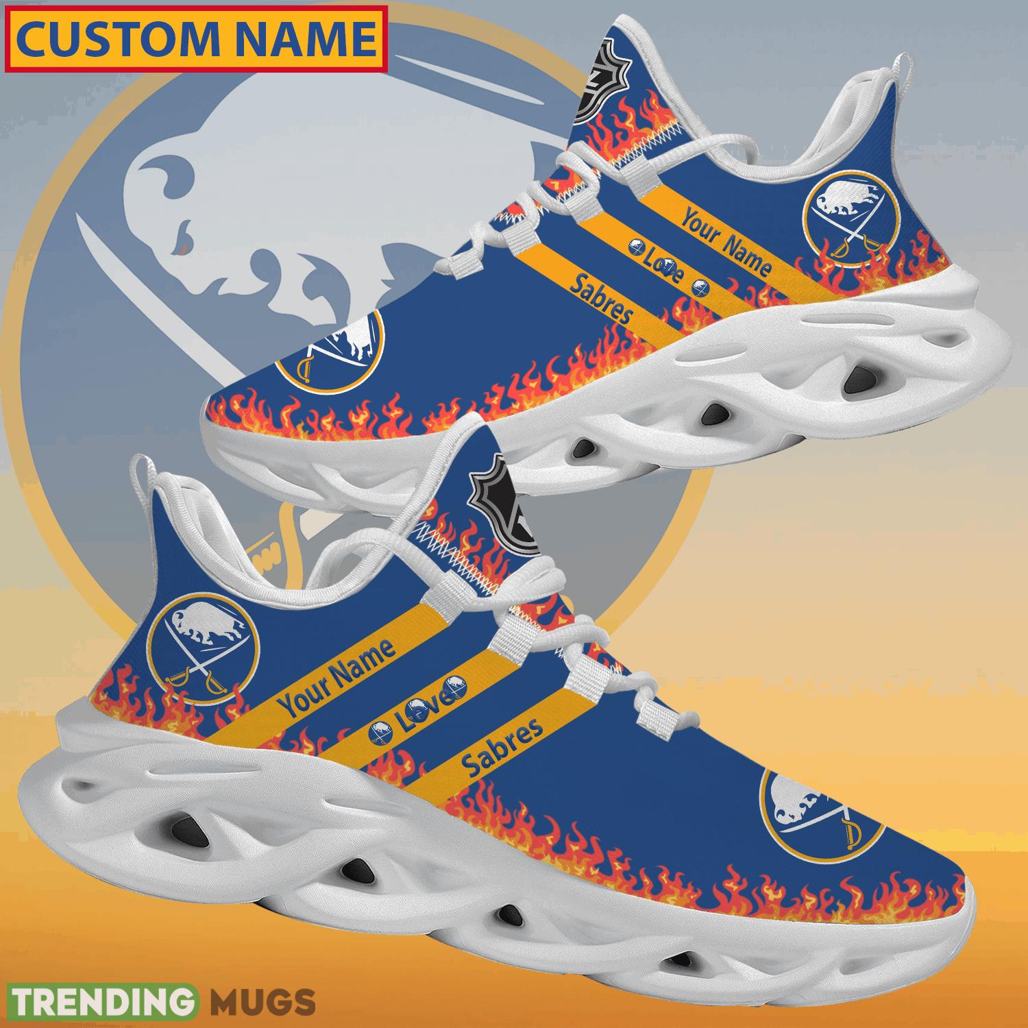 Personalized NHL Buffalo Sabres Logo New Style Max Soul Shoes For Fans Max Soul Personalized NHL Buffalo Sabres Logo New Style Max Soul Shoes For Fans Max Soul