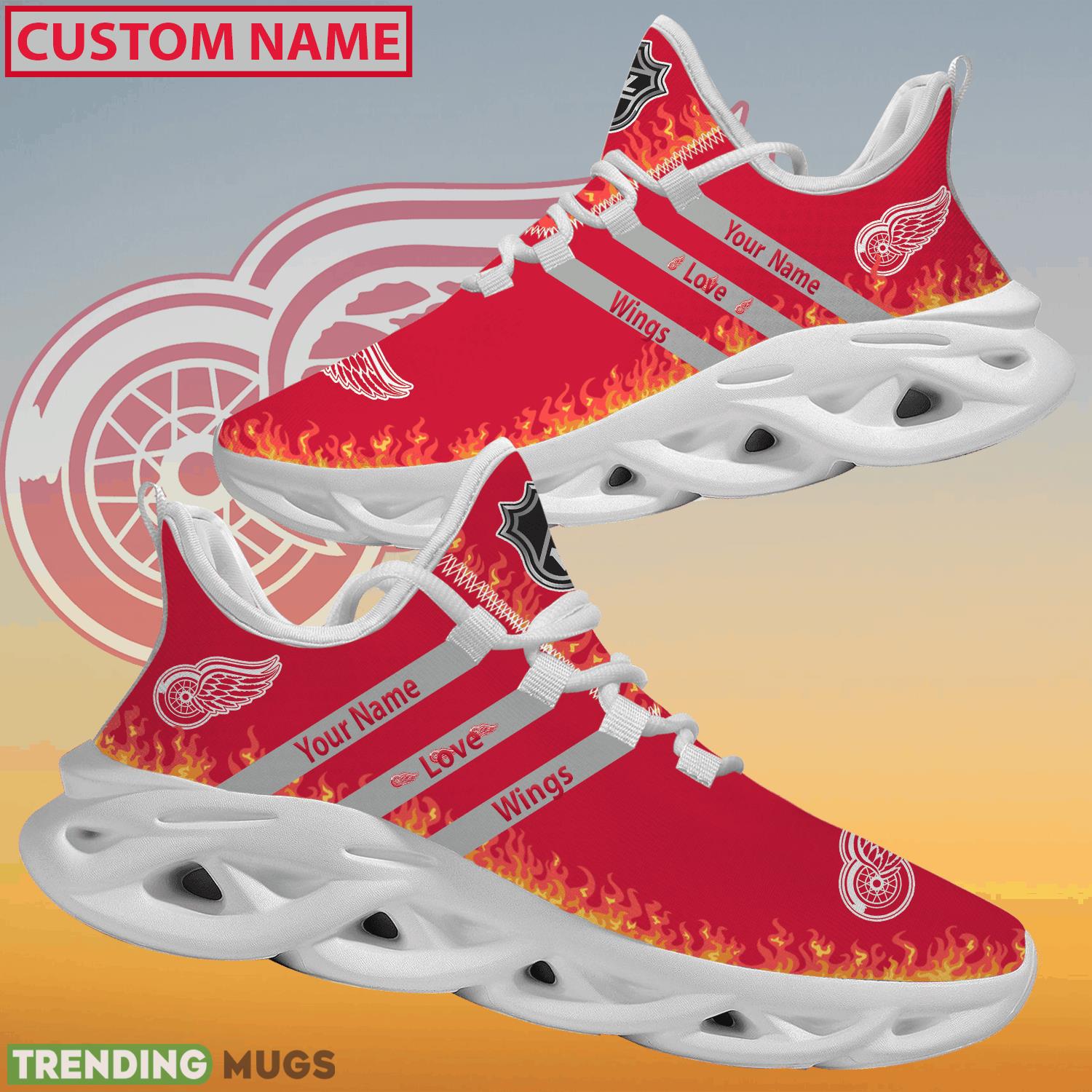 Personalized NHL Detroit Red Wings Logo New Style Max Soul Shoes For Men And Women Max Soul Personalized NHL Detroit Red Wings Logo New Style Max Soul Shoes For Men And Women Max Soul