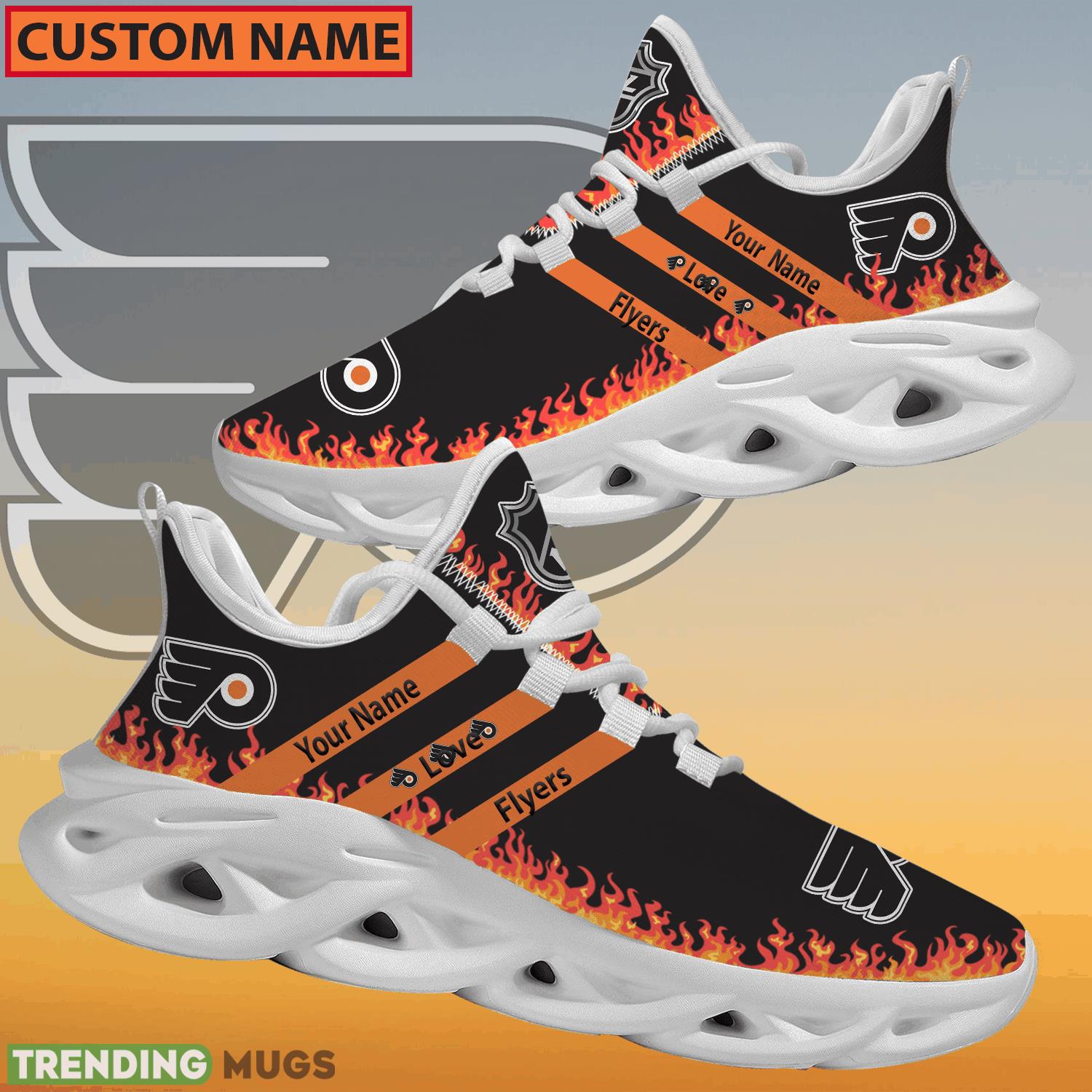 Personalized NHL Philadelphia Flyers Logo New Style Max Soul Shoes For Fans Max Soul Personalized NHL Philadelphia Flyers Logo New Style Max Soul Shoes For Fans Max Soul