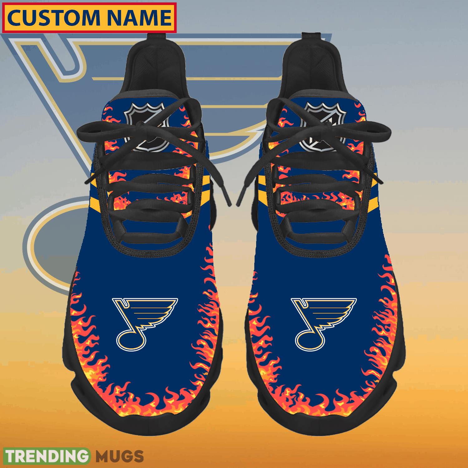 Personalized NHL St. Louis Blues Logo New Style Max Soul Shoes For Men And Women - NHL St. Louis Blues Logo Love Personalized Max Soul Shoes Photo 1 Personalized NHL St. Louis Blues Logo New Style Max Soul Shoes For Men And Women - NHL St. Louis Blues Logo Love Personalized Max Soul Shoes Photo 1