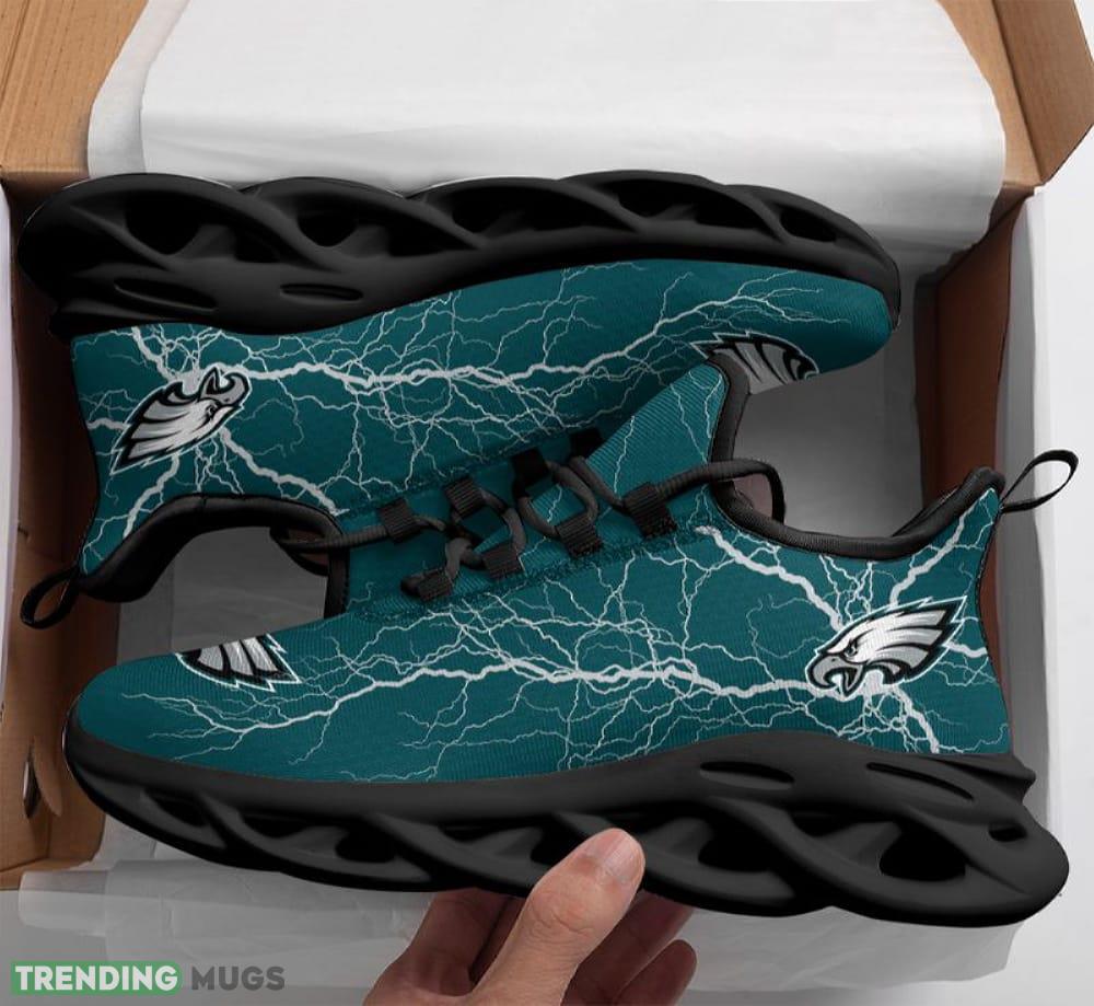Philadelphia Eagles Lightning Pattern Max Soul Shoes Imprint Running Sneakers Fans Gift Max Soul Philadelphia Eagles Lightning Pattern Max Soul Shoes Imprint Running Sneakers Fans Gift Max Soul