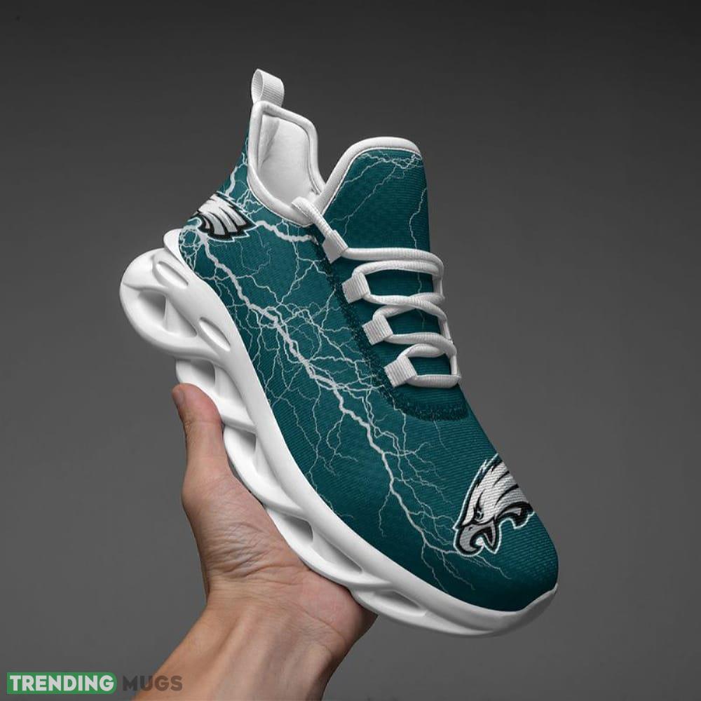 Philadelphia Eagles Lightning Pattern Max Soul Shoes Imprint Running Sneakers Fans Gift Max Soul Philadelphia Eagles Lightning Pattern Max Soul Shoes Imprint Running Sneakers Fans Gift Max Soul