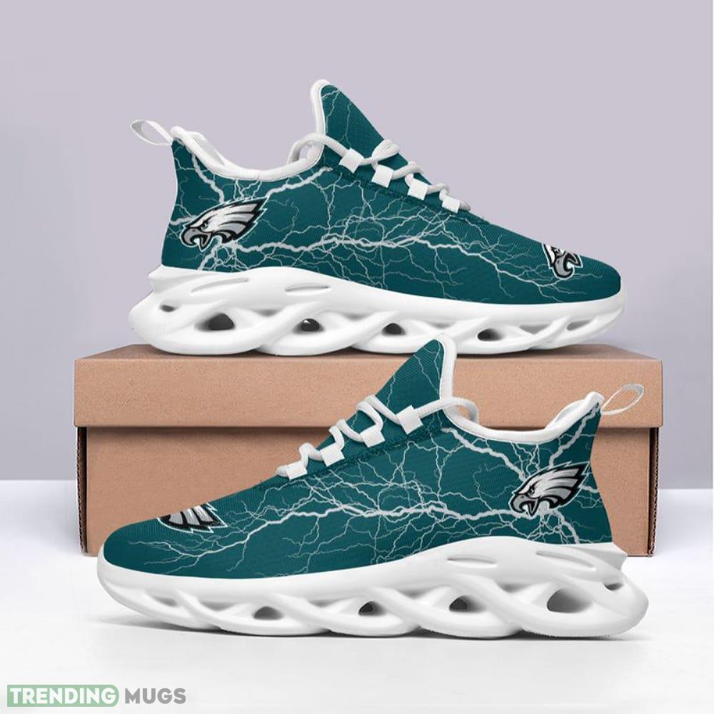 Philadelphia Eagles Lightning Pattern Max Soul Shoes Imprint Running Sneakers Fans Gift Max Soul Philadelphia Eagles Lightning Pattern Max Soul Shoes Imprint Running Sneakers Fans Gift Max Soul