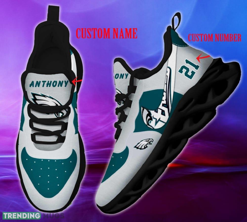 Philadelphia Eagles NFL Clunky Shoes Custom Number And Name Max Soul Sneakers Max Soul Philadelphia Eagles NFL Clunky Shoes Custom Number And Name Max Soul Sneakers Max Soul