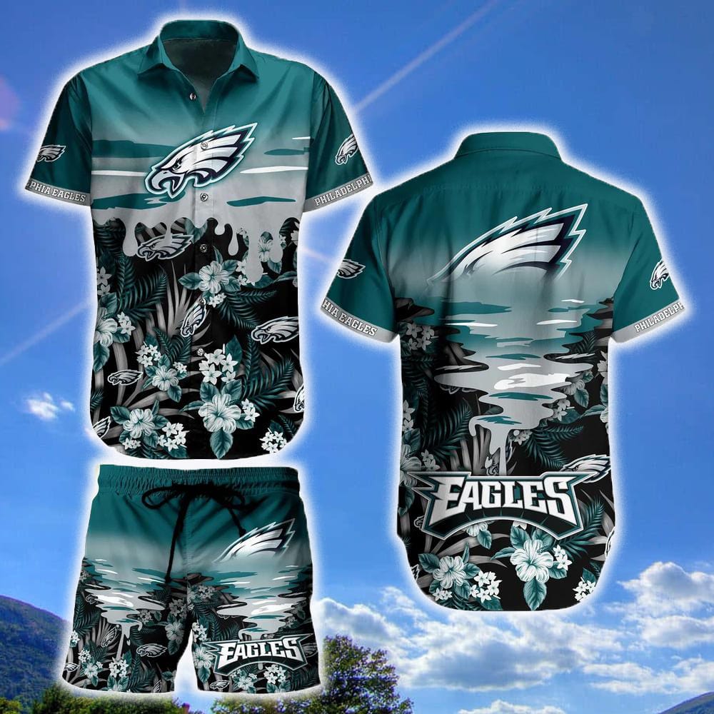 Philadelphia Eagles NFL SAS Tropical Pattern Beach Hawaiian Shirt And Short For Best Fans New Trends For This Summer Beach - 260124-091024 Philadelphia Eagles NFL SAS Tropical Pattern Beach Hawaiian Shirt And Short For Best Fans New Trends For This Summer Beach - 260124-091024