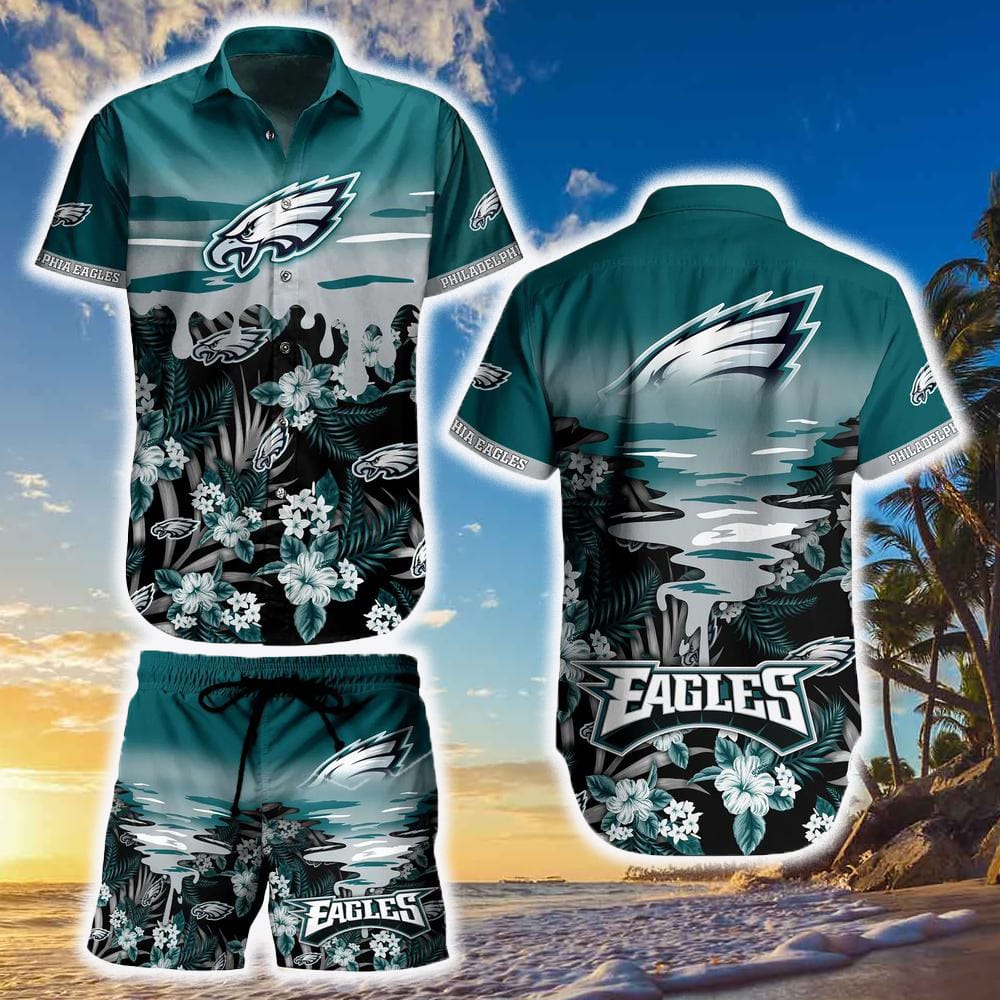 Philadelphia Eagles NFL SAS Tropical Pattern Beach New Trends Best Fan Hawaiian Shirt And Short For Men Women Gift Summer Beach Team Holiday - 310124-130320 Philadelphia Eagles NFL SAS Tropical Pattern Beach New Trends Best Fan Hawaiian Shirt And Short For Men Women Gift Summer Beach Team Holiday - 310124-130320