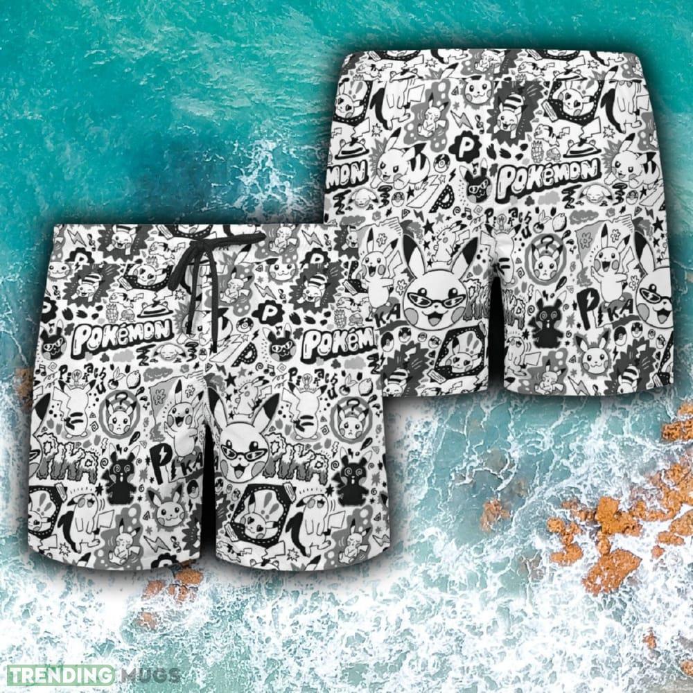 Pikachu Pokemon Black White Surfboard Brand New 3D Hawaiian Shirt And Short Combo Men And Women Gift Hawaiian & Short Pikachu Pokemon Black White Surfboard Brand New 3D Hawaiian Shirt And Short Combo Men And Women Gift Hawaiian & Short