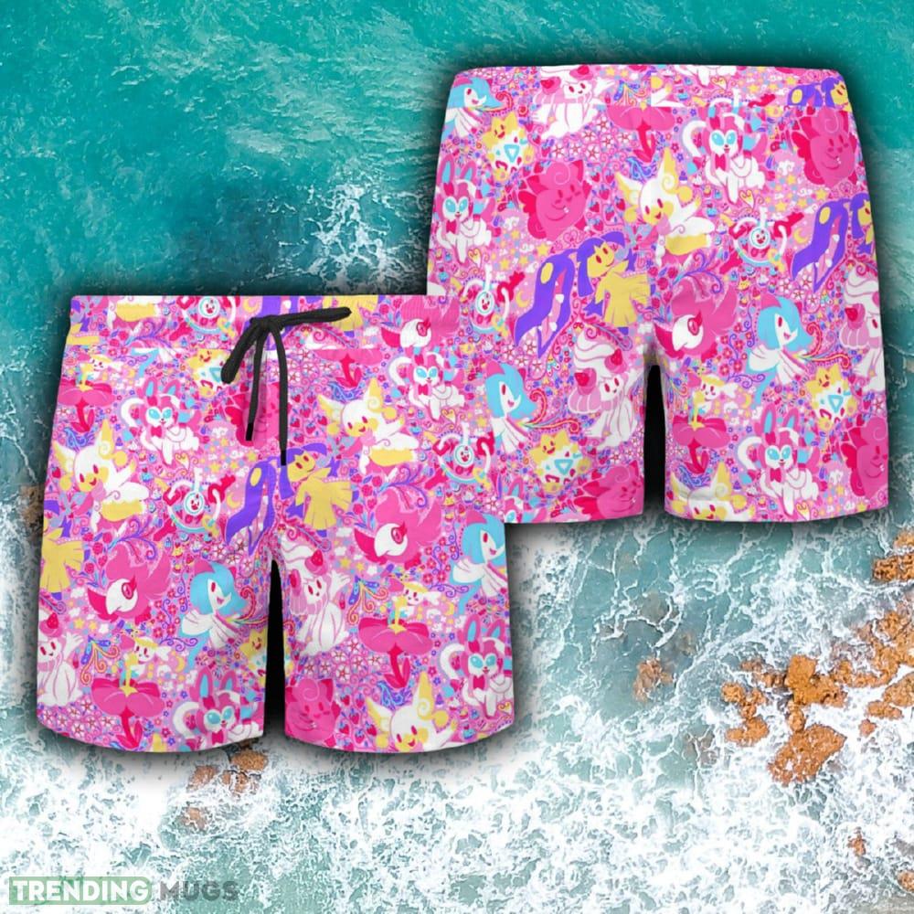 Pink Pokemon Seashell Brand 3D Hawaiian Shirt And Short Combo For Summer Hawaiian & Short Pink Pokemon Seashell Brand 3D Hawaiian Shirt And Short Combo For Summer Hawaiian & Short