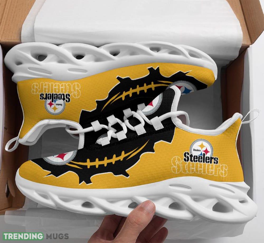 Pittsburgh Steelers Max Soul Shoes Accentuate Running Sneakers Fans Gift Max Soul Pittsburgh Steelers Max Soul Shoes Accentuate Running Sneakers Fans Gift Max Soul