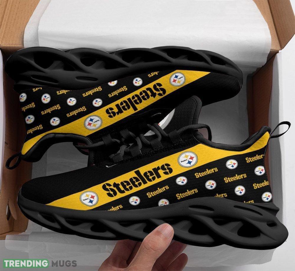 Pittsburgh Steelers Max Soul Shoes Aspire Chunky Sneakers Fans Gift Max Soul Pittsburgh Steelers Max Soul Shoes Aspire Chunky Sneakers Fans Gift Max Soul