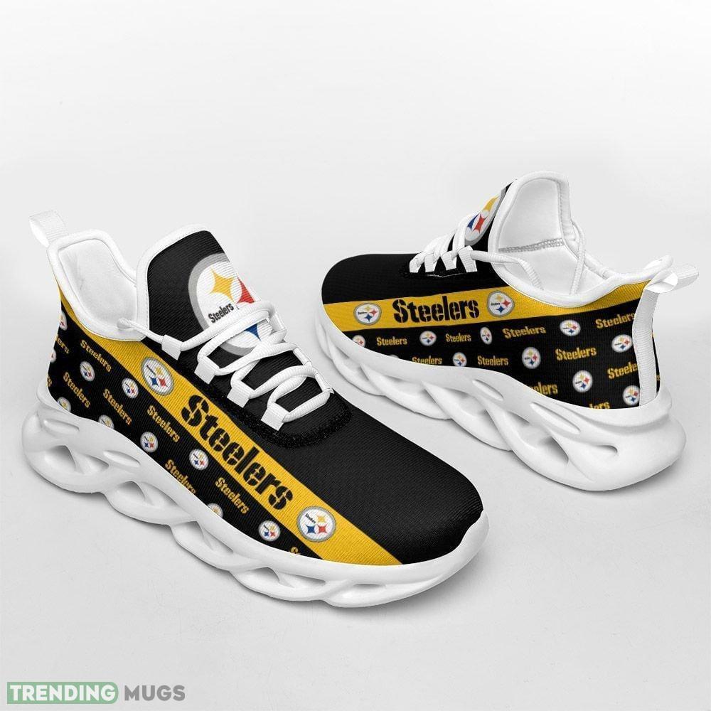 Pittsburgh Steelers Max Soul Shoes Aspire Chunky Sneakers Fans Gift Max Soul Pittsburgh Steelers Max Soul Shoes Aspire Chunky Sneakers Fans Gift Max Soul
