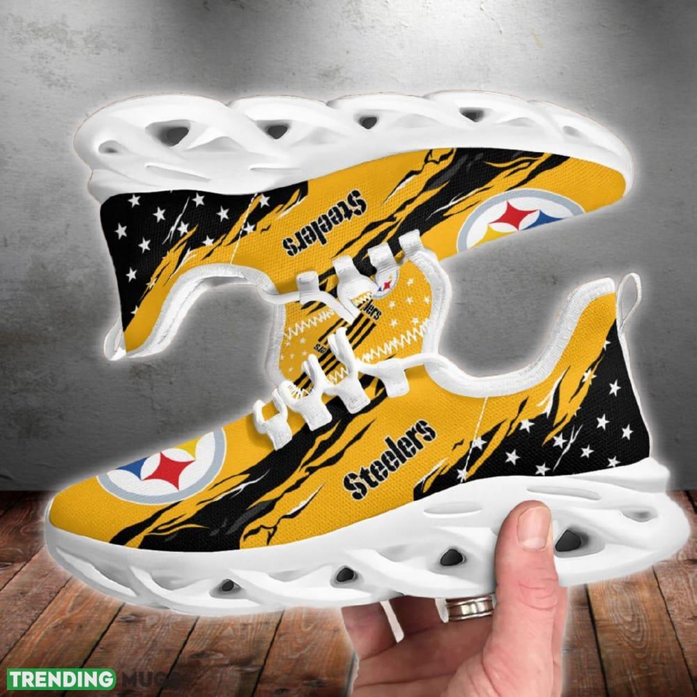 Pittsburgh Steelers Stars and Stripes Showcase Chunky Shoes New Max Soul Sneakers Men Gift Max Soul Pittsburgh Steelers Stars and Stripes Showcase Chunky Shoes New Max Soul Sneakers Men Gift Max Soul
