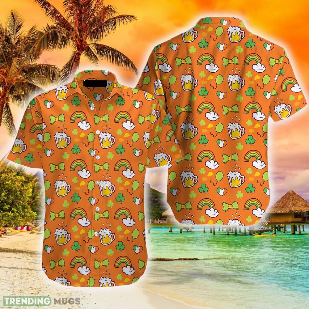 Saint Patrick's Day Orange Hawaiian Shirt Summer For Men And Women Hawaiian Shirt Saint Patrick's Day Orange Hawaiian Shirt Summer For Men And Women Hawaiian Shirt