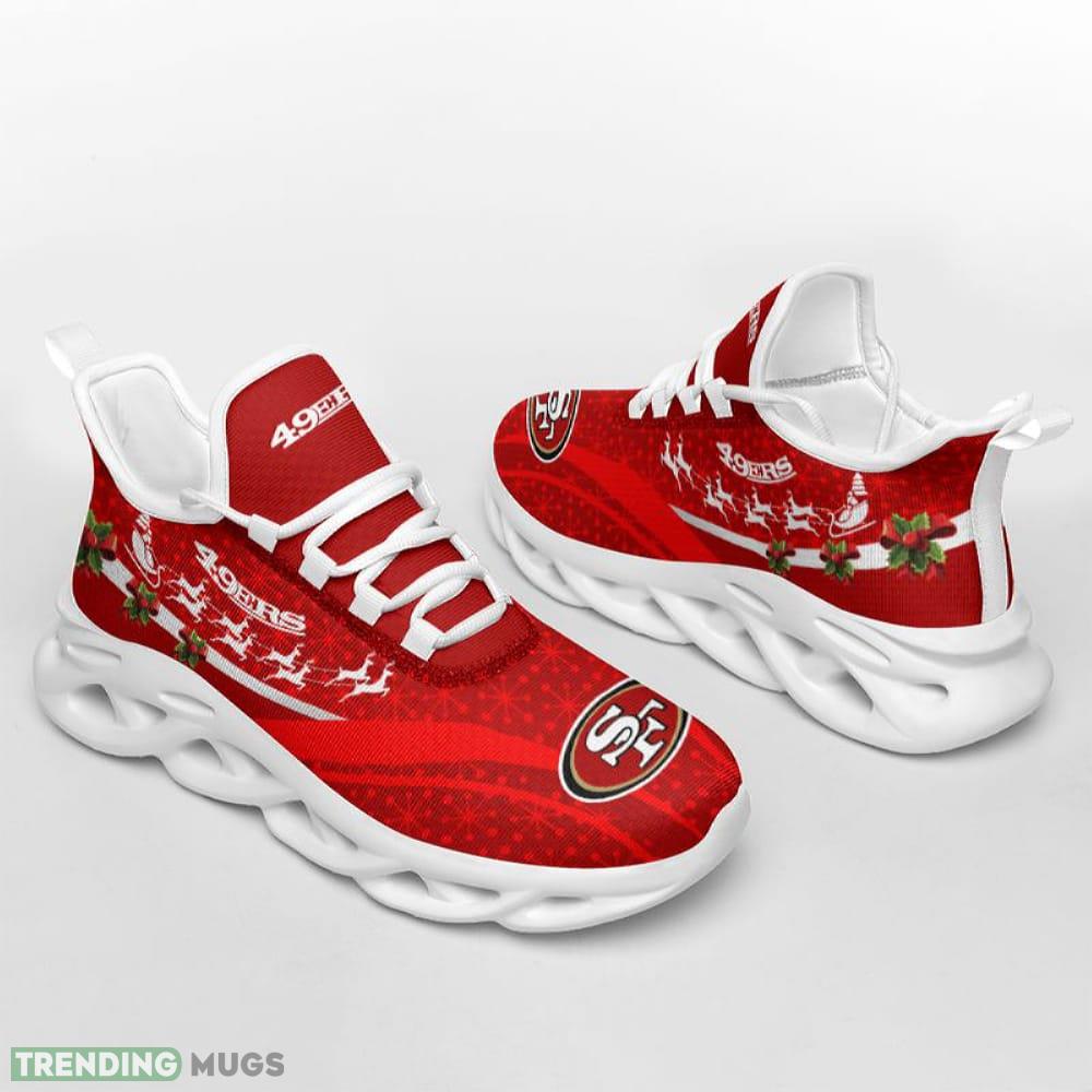 San Francisco 49ers Christmas Pattern Max Soul Shoes Showcase Sport Sneakers Fans Gift - San Francisco 49ers Christmas Pattern Max Soul Shoes_1