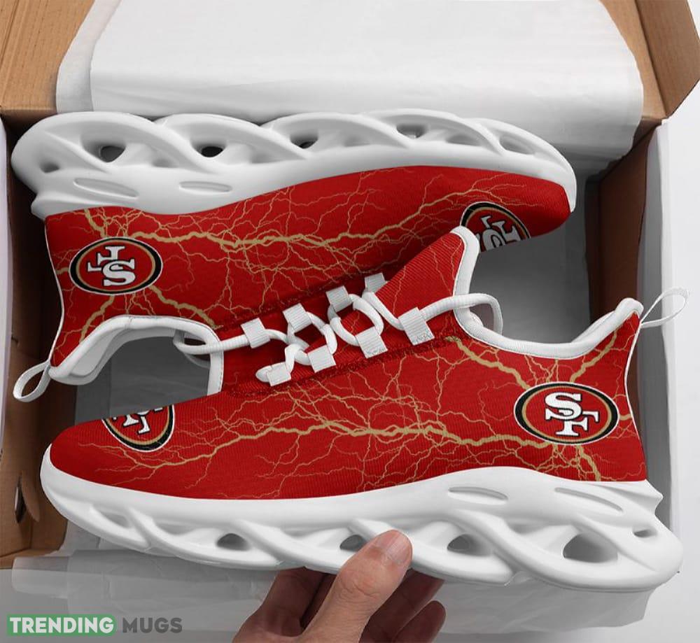 San Francisco 49ers Lightning Pattern Max Soul Shoes Complement Sport Sneakers Fans Gift - San Francisco 49ers Lightning Pattern Max Soul Shoes_1