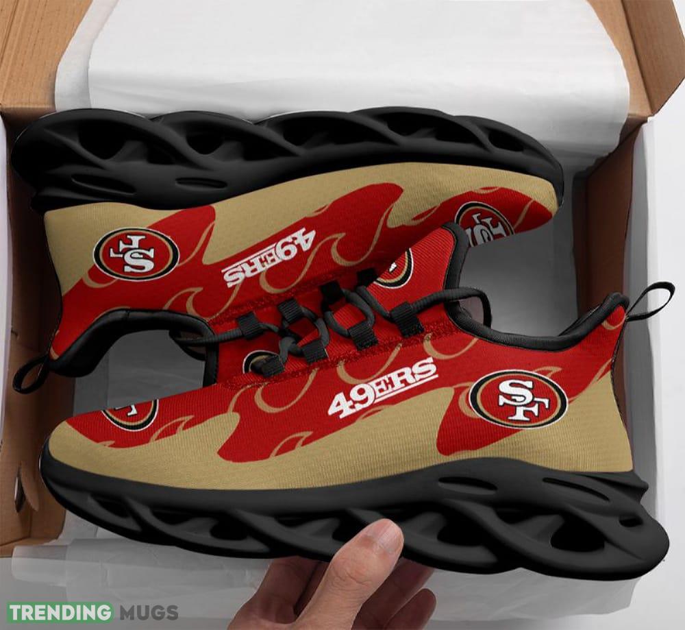 San Francisco 49ers Max Soul Shoes Craftsmanship Chunky Sneakers Fans Gift Max Soul San Francisco 49ers Max Soul Shoes Craftsmanship Chunky Sneakers Fans Gift Max Soul