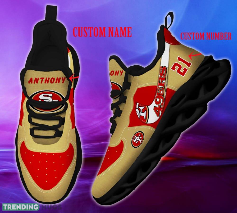 San Francisco 49ers NFL Clunky Shoes Custom Number And Name Max Soul Sneakers - San Francisco 49ers NFL Clunky Shoes _1 San Francisco 49ers NFL Clunky Shoes Custom Number And Name Max Soul Sneakers - San Francisco 49ers NFL Clunky Shoes _1