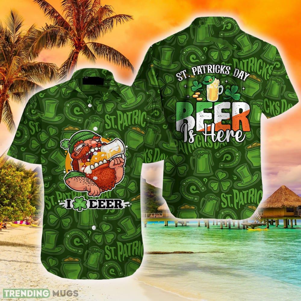 St. Patrick's Day Beer Is Here Hawaiian Shirt Summer For Men And Women Hawaiian Shirt St. Patrick's Day Beer Is Here Hawaiian Shirt Summer For Men And Women Hawaiian Shirt