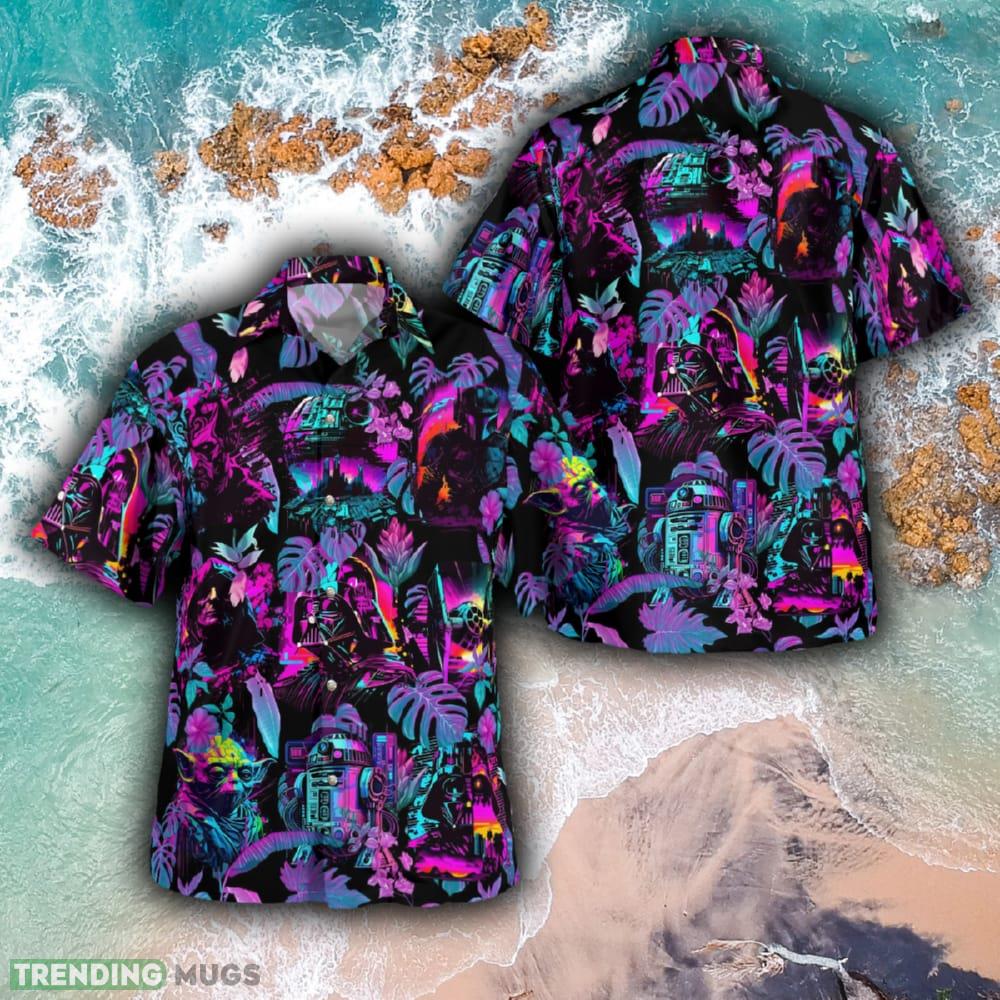 Star Wars Synthwave Colorful AOP Hawaiian Shirt And Short Combo Gift For Fans - Star Wars Synthwave Hawaiian Shirt_1 Star Wars Synthwave Colorful AOP Hawaiian Shirt And Short Combo Gift For Fans - Star Wars Synthwave Hawaiian Shirt_1