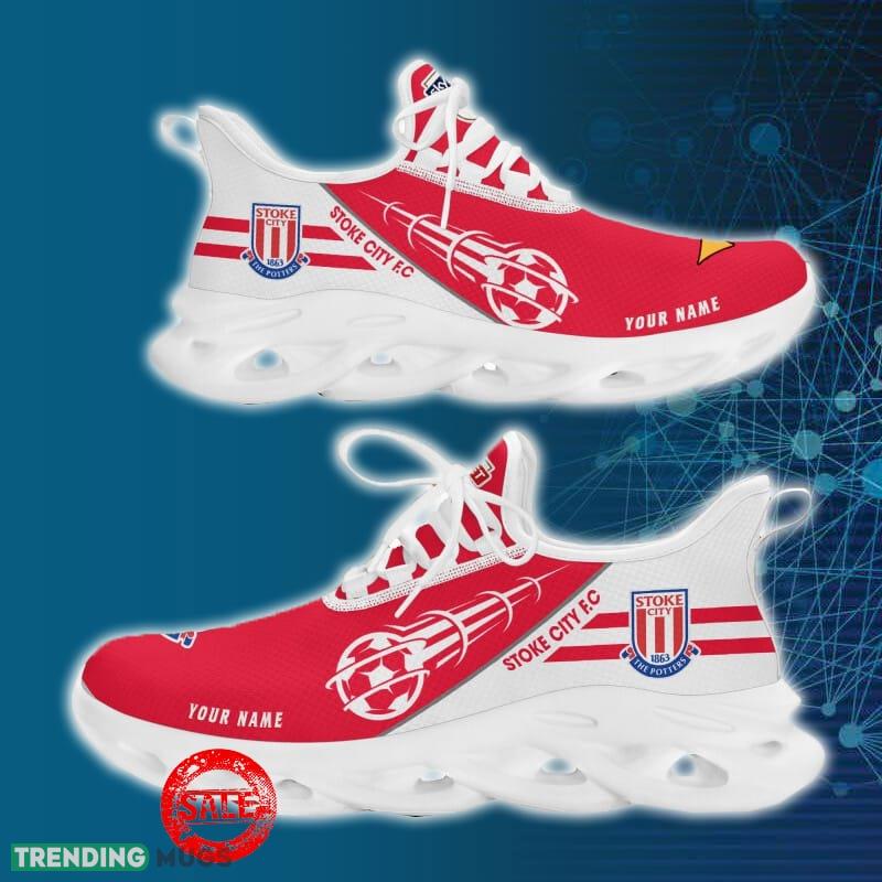 Stoke City FC Sports Shoes Custom Name Fans Gift Max Soul Sneakers New Ideas Max Soul Stoke City FC Sports Shoes Custom Name Fans Gift Max Soul Sneakers New Ideas Max Soul