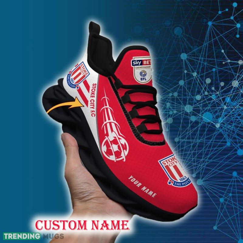 Stoke City FC Sports Shoes Custom Name Fans Gift Max Soul Sneakers New Ideas Max Soul Stoke City FC Sports Shoes Custom Name Fans Gift Max Soul Sneakers New Ideas Max Soul
