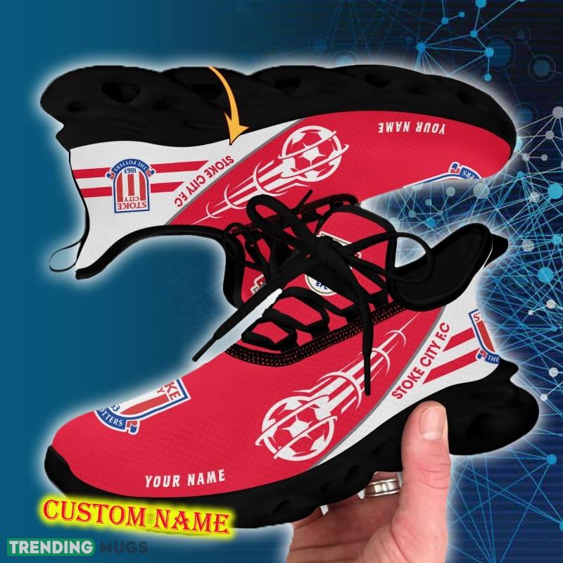 Stoke City FC Sports Shoes Custom Name Fans Gift Max Soul Sneakers New Ideas Max Soul Stoke City FC Sports Shoes Custom Name Fans Gift Max Soul Sneakers New Ideas Max Soul