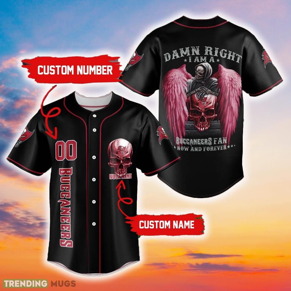 Tampa Bay Buccaneers Damn Right Skull NFL Baseball Jersey Shirt Custom Number And Name - Tampa Bay Buccaneers Damn Right Skull NFL Baseball Jersey Shirt Custom Number And Name Tampa Bay Buccaneers Damn Right Skull NFL Baseball Jersey Shirt Custom Number And Name - Tampa Bay Buccaneers Damn Right Skull NFL Baseball Jersey Shirt Custom Number And Name