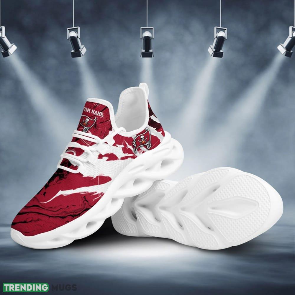 Tampa Bay Buccaneers Logo Slick Pattern Custom Name 3D Max Soul Sneaker Shoes Max Soul Tampa Bay Buccaneers Logo Slick Pattern Custom Name 3D Max Soul Sneaker Shoes Max Soul
