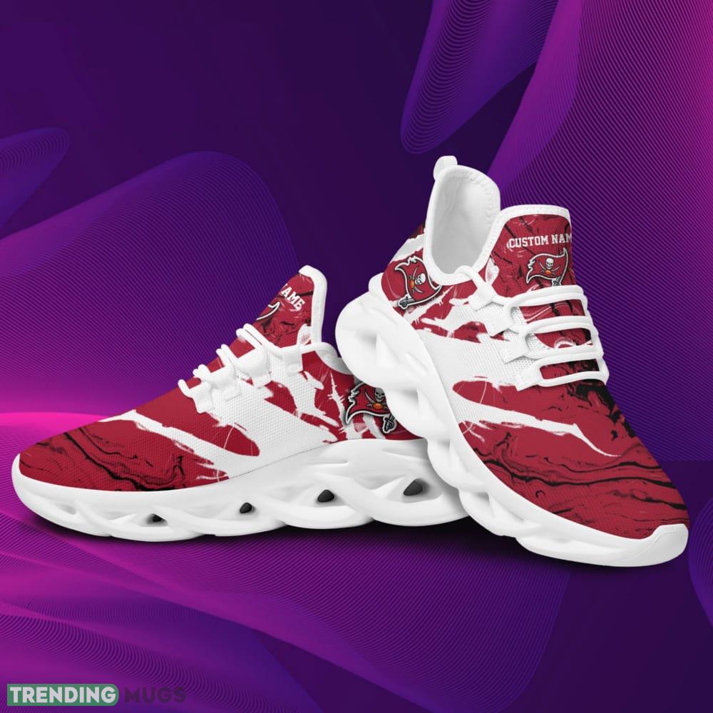 Tampa Bay Buccaneers Logo Slick Pattern Custom Name 3D Max Soul Sneaker Shoes Max Soul Tampa Bay Buccaneers Logo Slick Pattern Custom Name 3D Max Soul Sneaker Shoes Max Soul