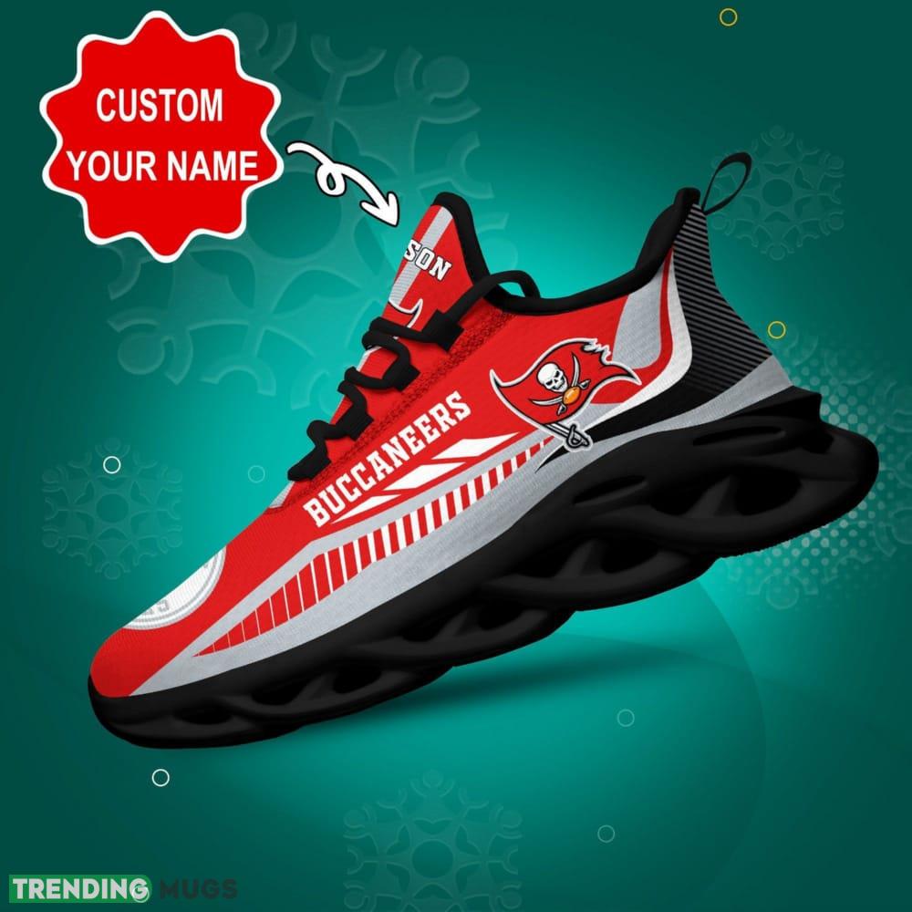 Tampa Bay Buccaneers Logo Stripe Line Pattern Custom Name 3D Max Soul Sneaker Shoes - Tampa Bay Buccaneers Logo Stripe Line Pattern Custom Name 3D Max Soul Sneaker Shoes_1 Tampa Bay Buccaneers Logo Stripe Line Pattern Custom Name 3D Max Soul Sneaker Shoes - Tampa Bay Buccaneers Logo Stripe Line Pattern Custom Name 3D Max Soul Sneaker Shoes_1