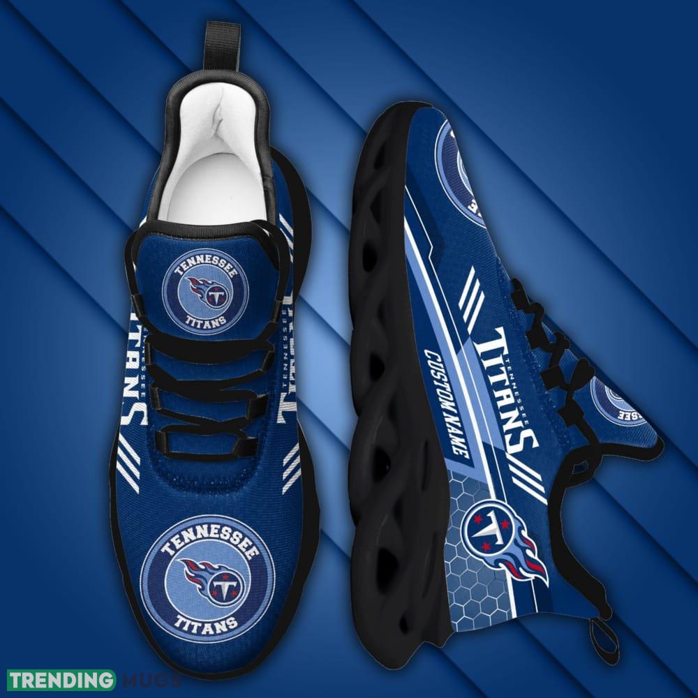 Tennessee Titans Logo Beehive Pattern Custom Name 3D Max Soul Sneaker Shoes Max Soul Tennessee Titans Logo Beehive Pattern Custom Name 3D Max Soul Sneaker Shoes Max Soul