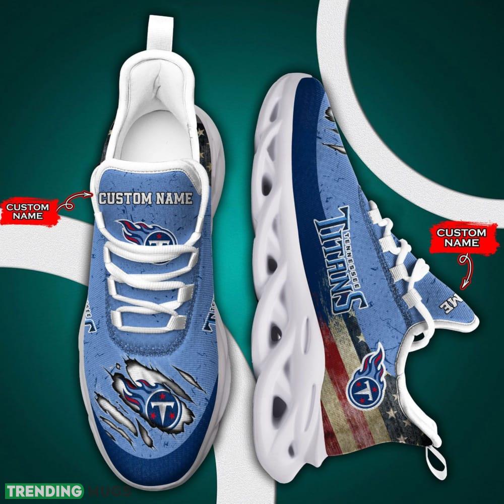 Tennessee Titans Logo Flag Pattern Custom Name 3D Max Soul Sneaker Shoes - Tennessee Titans Logo Flag Pattern Custom Name 3D Max Soul Sneaker Shoes_1 Tennessee Titans Logo Flag Pattern Custom Name 3D Max Soul Sneaker Shoes - Tennessee Titans Logo Flag Pattern Custom Name 3D Max Soul Sneaker Shoes_1