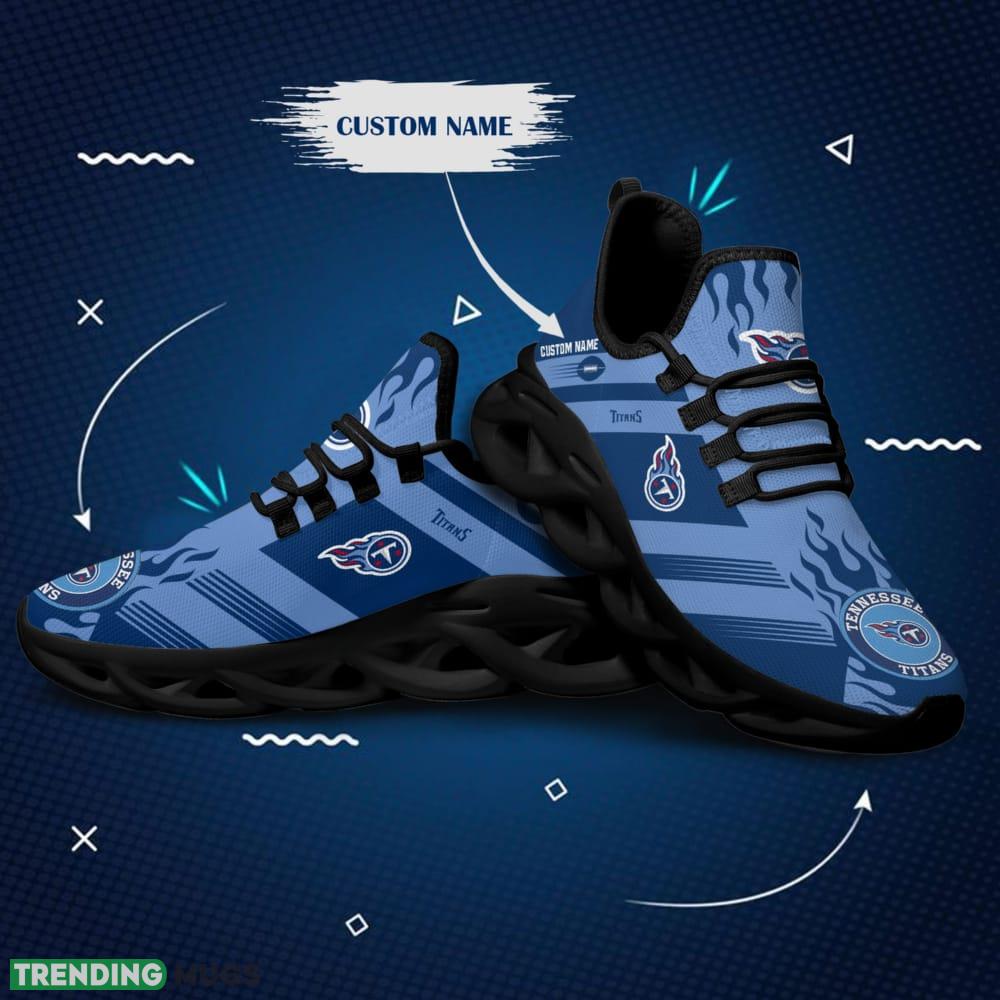 Tennessee Titans Logo Pattern Custom Name 3D Max Soul Sneaker Shoes Max Soul Tennessee Titans Logo Pattern Custom Name 3D Max Soul Sneaker Shoes Max Soul