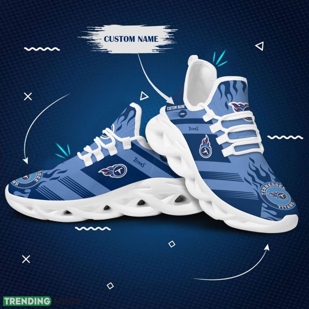 Tennessee Titans Logo Pattern Custom Name 3D Max Soul Sneaker Shoes - Tennessee Titans Logo Pattern Custom Name 3D Max Soul Sneaker Shoes_1