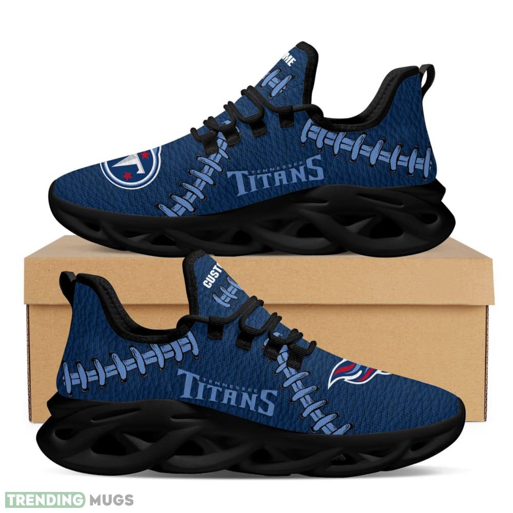 Tennessee Titans Logo Seam Pattern Custom Name 3D Max Soul Sneaker Shoes Max Soul Tennessee Titans Logo Seam Pattern Custom Name 3D Max Soul Sneaker Shoes Max Soul