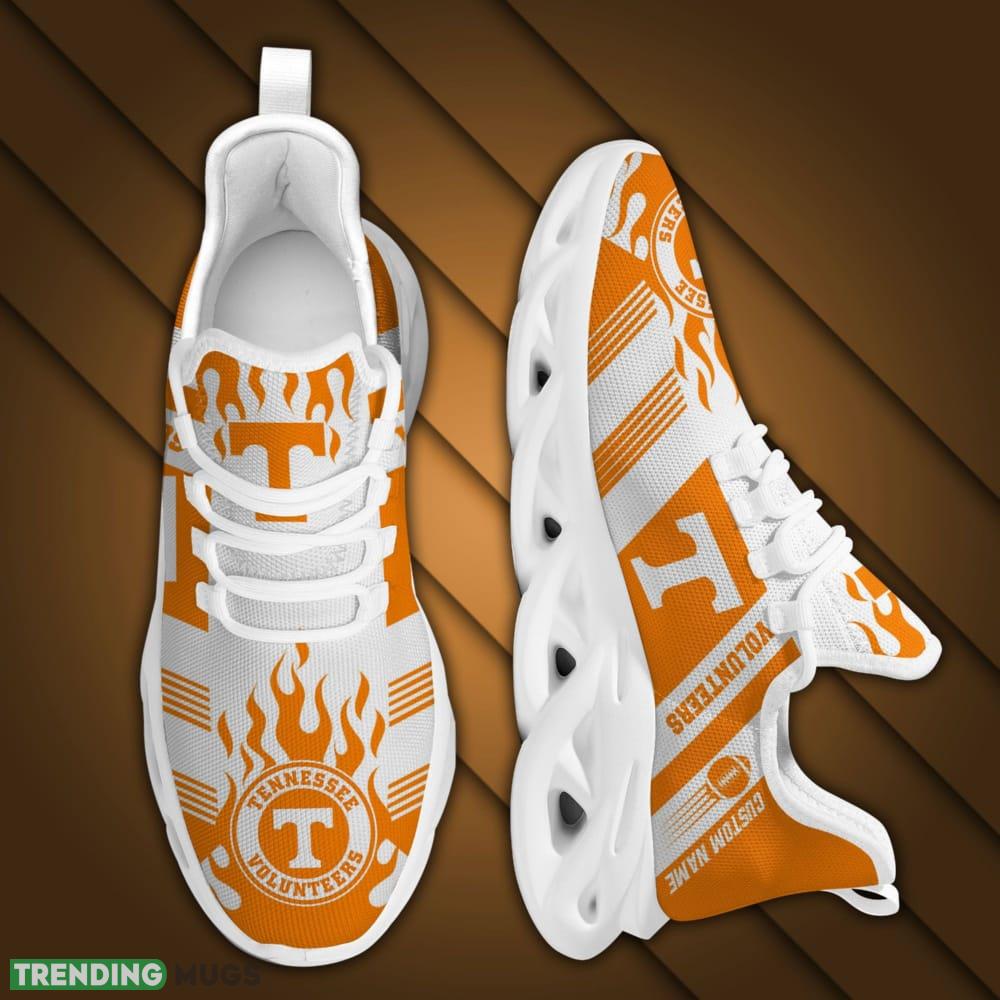 Tennessee Volunteers Logo Custom Name Pattern 3D Max Soul Sneaker Shoes In White And Orange Max Soul Tennessee Volunteers Logo Custom Name Pattern 3D Max Soul Sneaker Shoes In White And Orange Max Soul