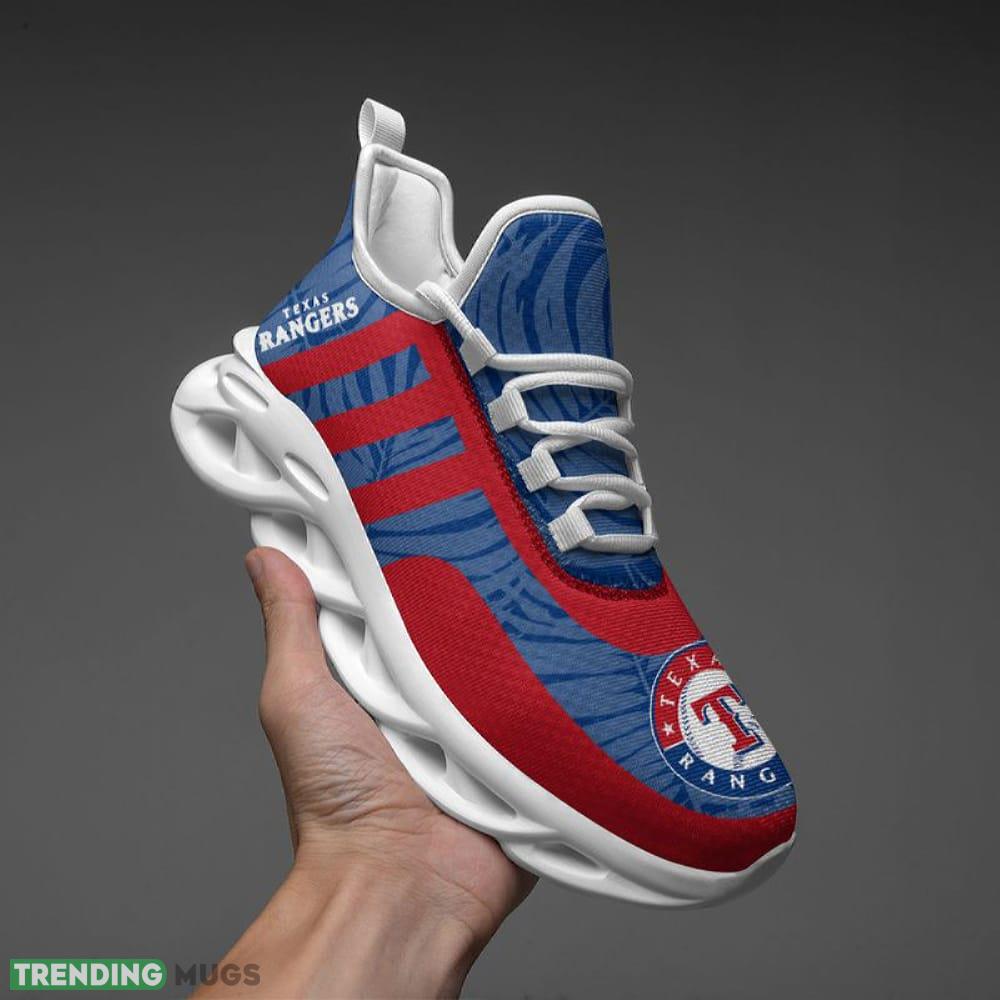 Texas Rangers Leaf and Stripe Pattern Men's and Women's Max Soul Shoes Graphic Running Sports Sneakers Max Soul Texas Rangers Leaf and Stripe Pattern Men's and Women's Max Soul Shoes Graphic Running Sports Sneakers Max Soul