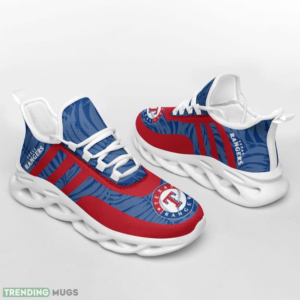 Texas Rangers Leaf and Stripe Pattern Men's and Women's Max Soul Shoes Graphic Running Sports Sneakers Max Soul Texas Rangers Leaf and Stripe Pattern Men's and Women's Max Soul Shoes Graphic Running Sports Sneakers Max Soul