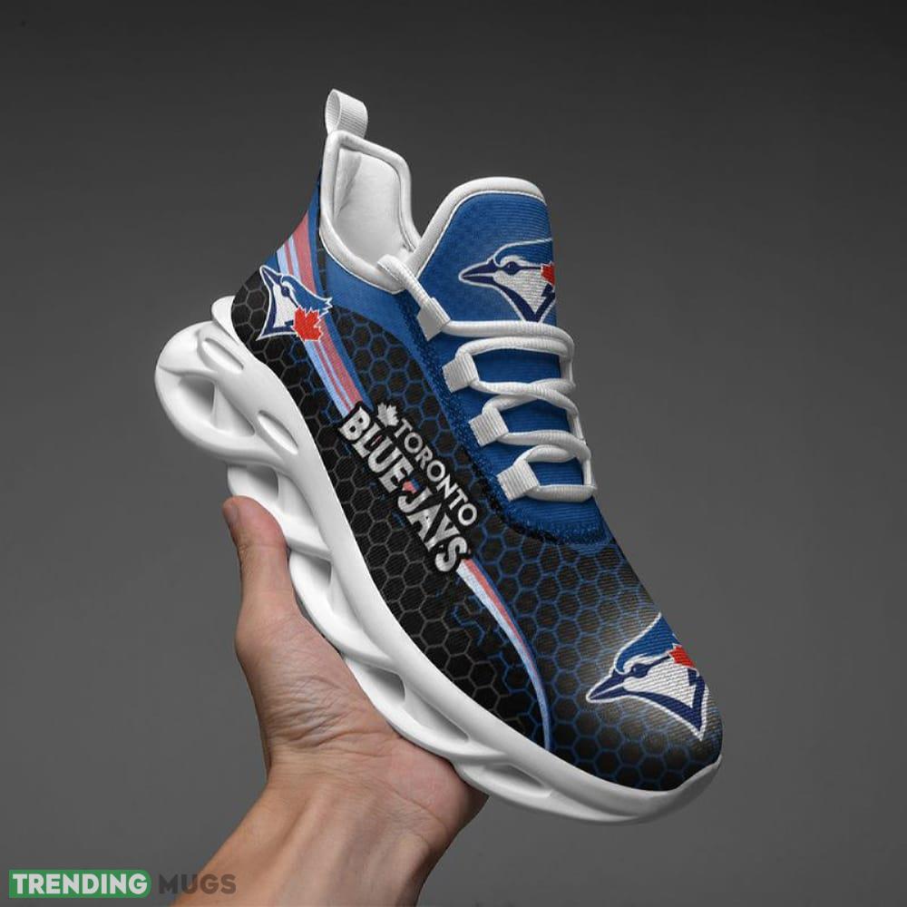 Toronto Blue Jays Honeycomb Pattern Max Soul Shoes Unconventional Running Sports Sneakers - Toronto Blue Jays Honeycomb Pattern Max Soul Shoes_1