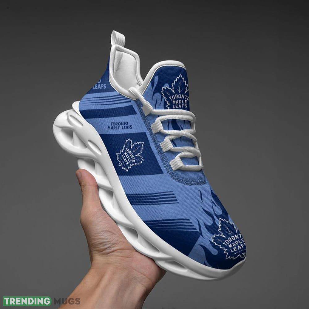 Toronto Maple Leafs Stripe and Fire Pattern Max Soul Shoes Inspiration Running Sports Sneakers Max Soul Toronto Maple Leafs Stripe and Fire Pattern Max Soul Shoes Inspiration Running Sports Sneakers Max Soul