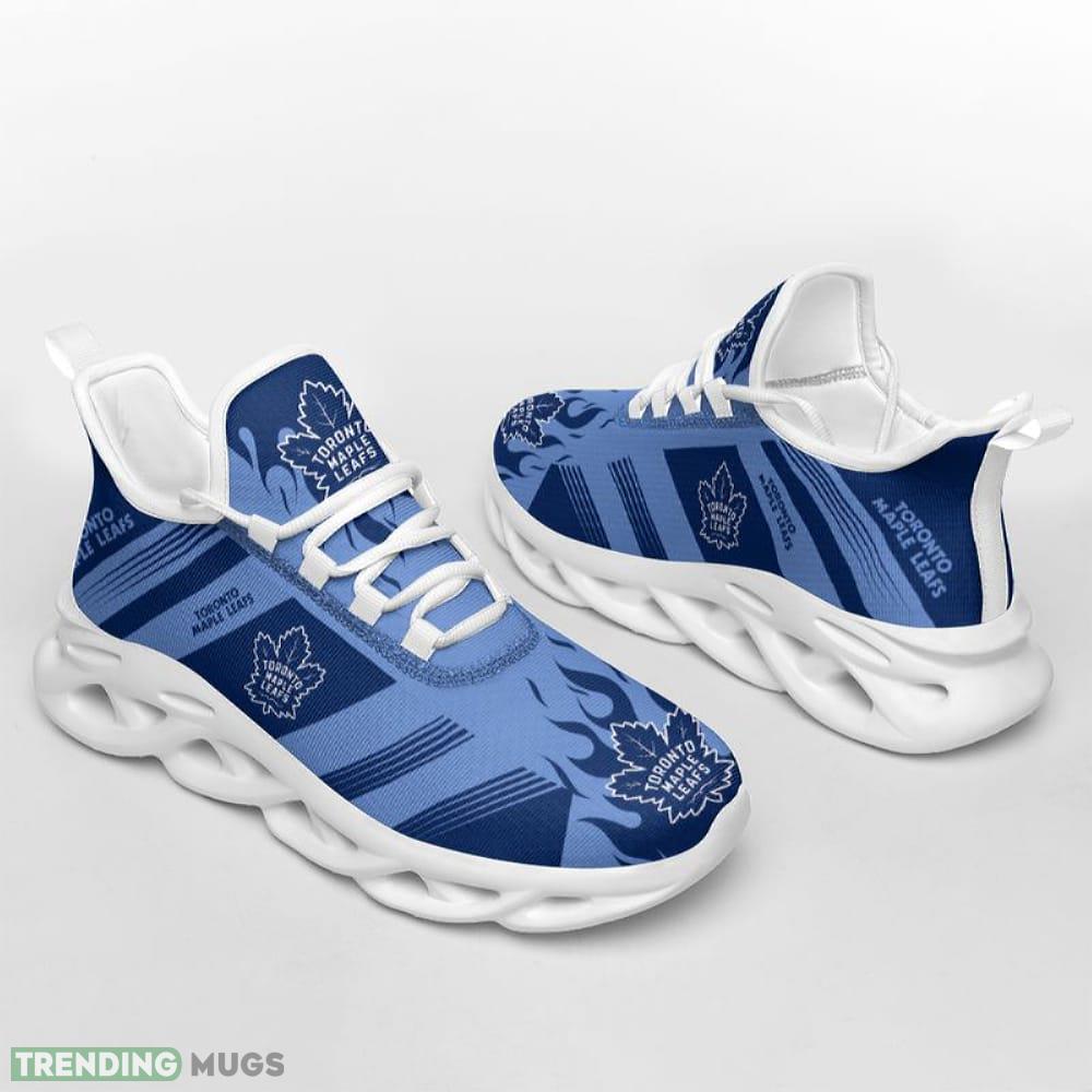 Toronto Maple Leafs Stripe and Fire Pattern Max Soul Shoes Inspiration Running Sports Sneakers Max Soul Toronto Maple Leafs Stripe and Fire Pattern Max Soul Shoes Inspiration Running Sports Sneakers Max Soul