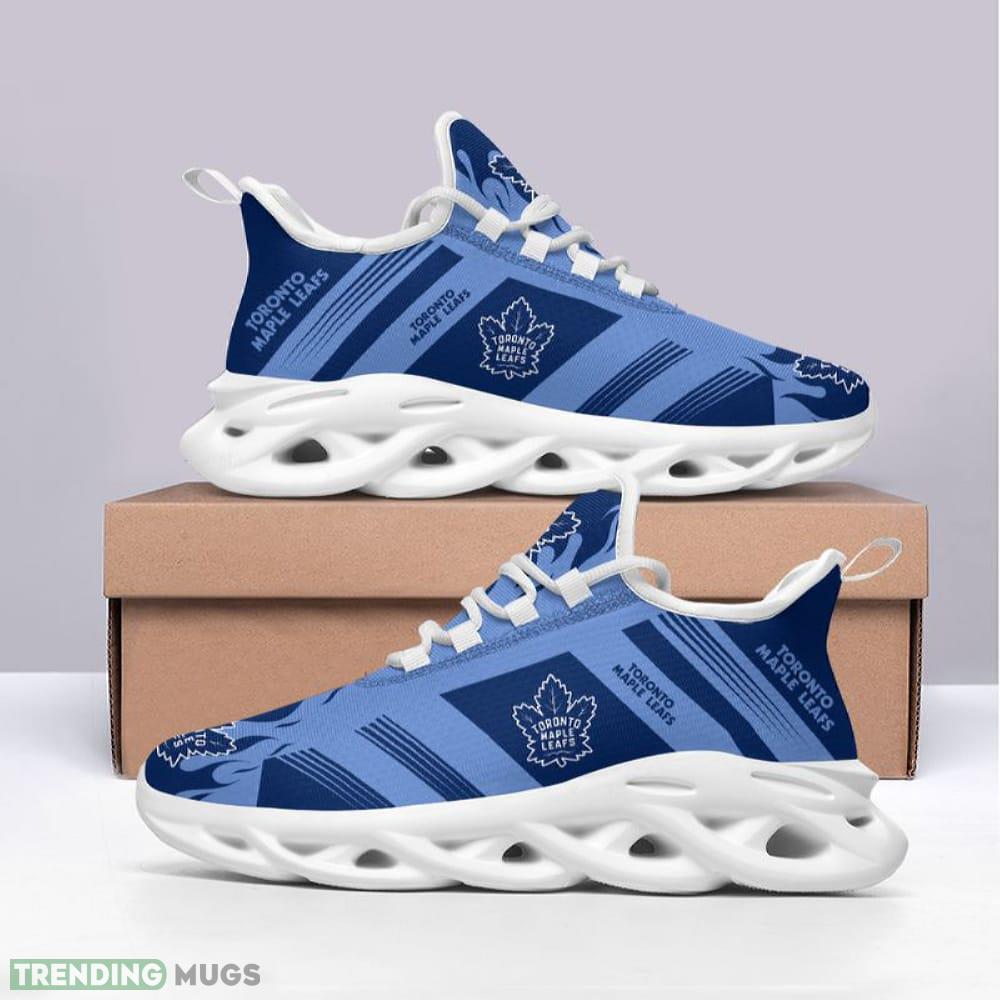 Toronto Maple Leafs Stripe and Fire Pattern Max Soul Shoes Inspiration Running Sports Sneakers Max Soul Toronto Maple Leafs Stripe and Fire Pattern Max Soul Shoes Inspiration Running Sports Sneakers Max Soul