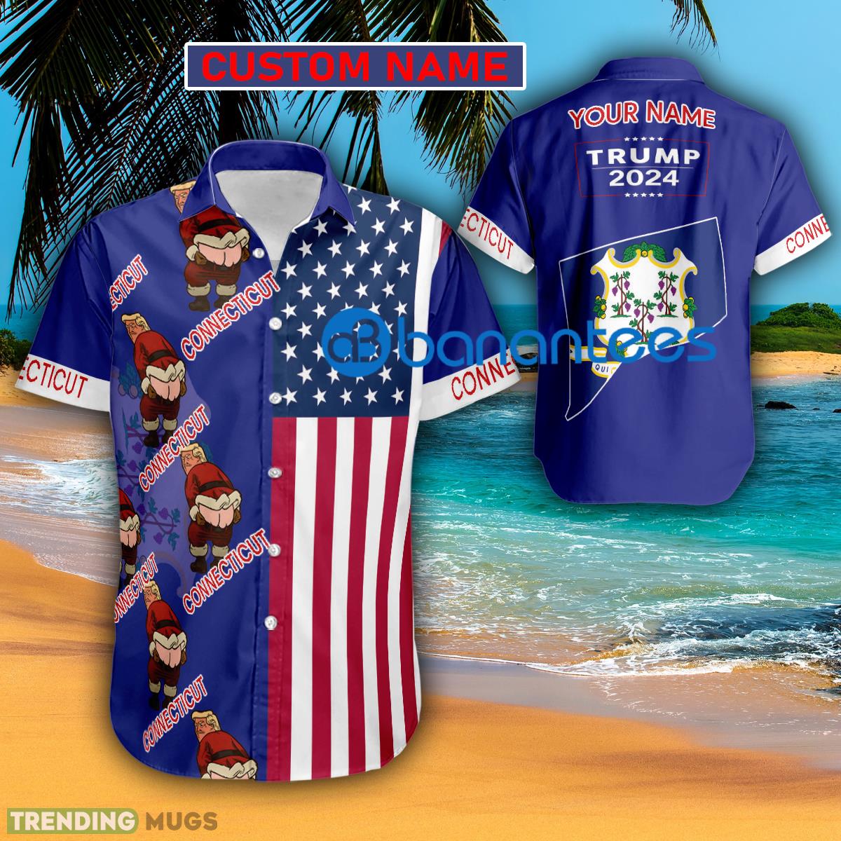 Trump 2024 Butt Up Connecticut Usa Flag Hawaiian Shirt Trending Custom Name Gift - Trump 2024 Butt Up Connecticut Usa Flag Hawaiian Shirt Trending Custom Name Gift Trump 2024 Butt Up Connecticut Usa Flag Hawaiian Shirt Trending Custom Name Gift - Trump 2024 Butt Up Connecticut Usa Flag Hawaiian Shirt Trending Custom Name Gift