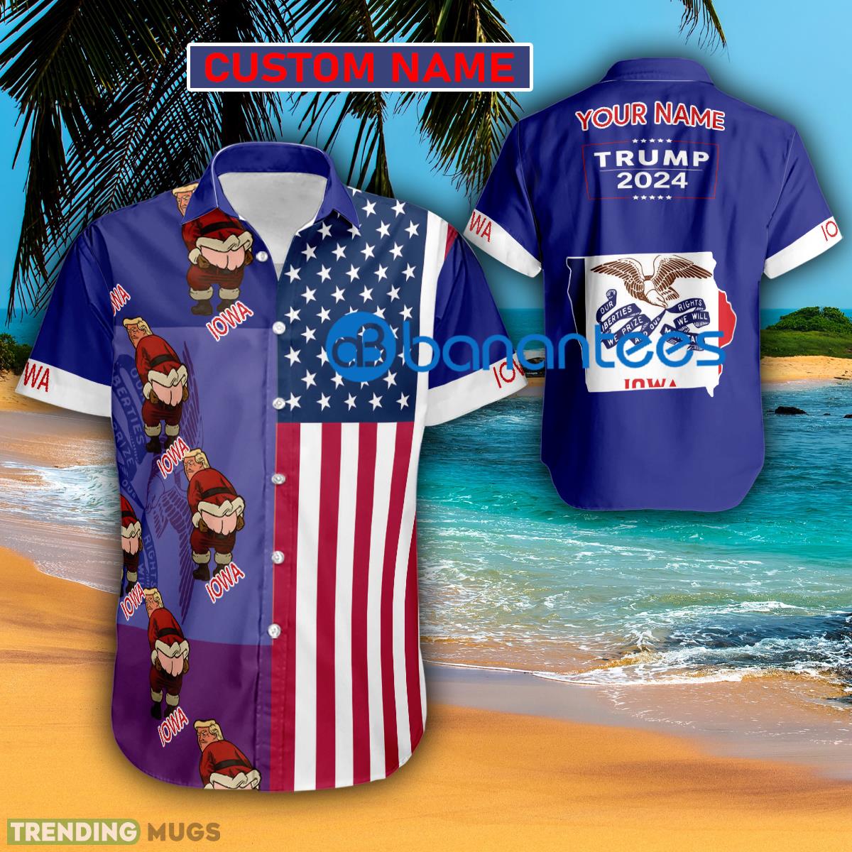 Trump 2024 Butt Up Iowa Usa Flag Hawaiian Shirt Trending Custom Name Gift - Trump 2024 Butt Up Iowa Usa Flag Hawaiian Shirt Trending Custom Name Gift Trump 2024 Butt Up Iowa Usa Flag Hawaiian Shirt Trending Custom Name Gift - Trump 2024 Butt Up Iowa Usa Flag Hawaiian Shirt Trending Custom Name Gift