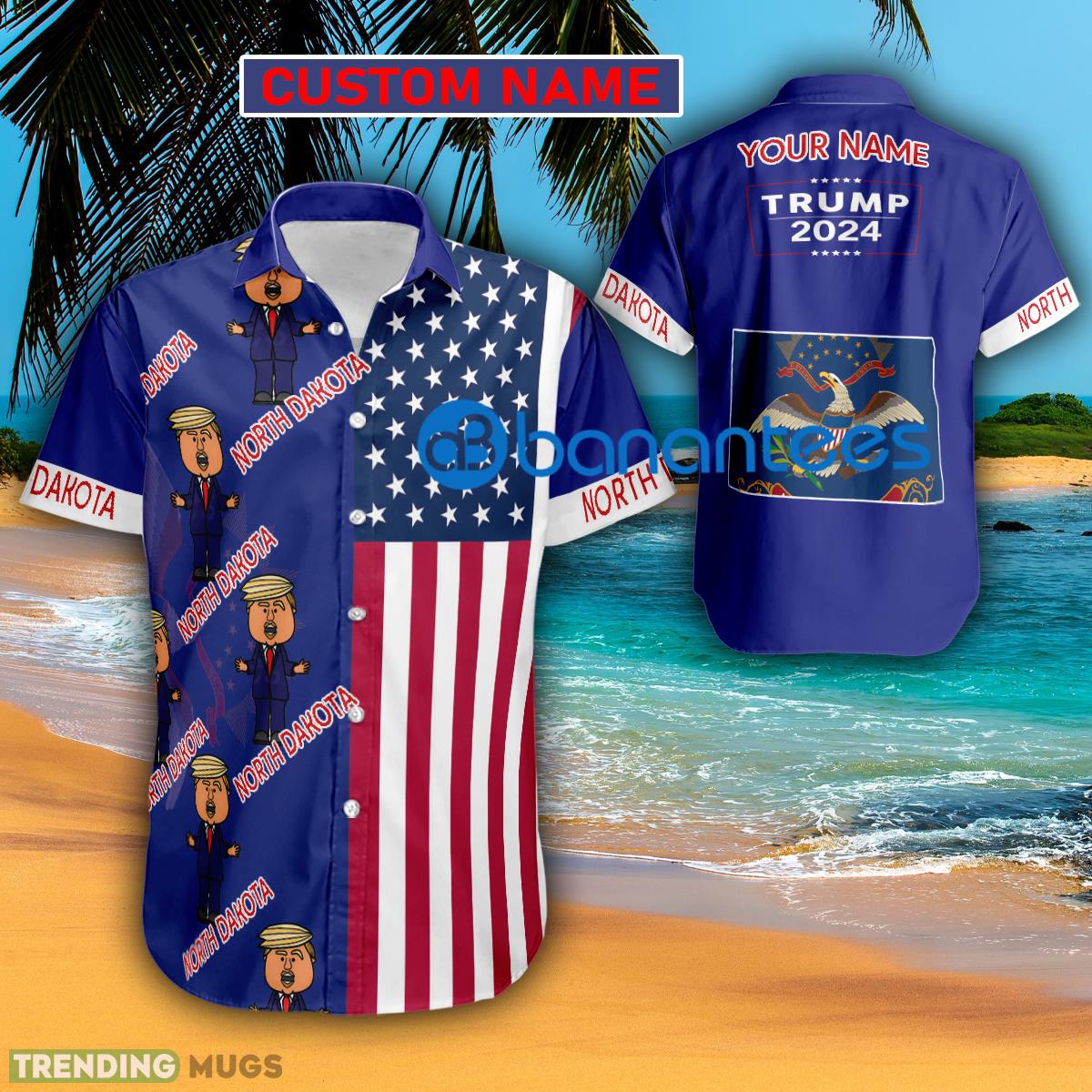 Trump 2024 Present North Dakota Usa Flag Hawaiian Shirt Trending Custom Name Gift - Trump 2024 Present North Dakota Usa Flag Hawaiian Shirt Trending Custom Name Gift Trump 2024 Present North Dakota Usa Flag Hawaiian Shirt Trending Custom Name Gift - Trump 2024 Present North Dakota Usa Flag Hawaiian Shirt Trending Custom Name Gift
