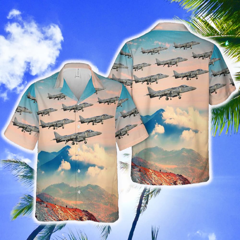 U.S. Marine Corps Hawker Siddeley AV-8A Harrier From Marine Attack Squadron VMA-513 Flying Nightmares Hawaiian Shirt For Men And Women Gift Teams Shirt Beach - 080124-081657 U.S. Marine Corps Hawker Siddeley AV-8A Harrier From Marine Attack Squadron VMA-513 Flying Nightmares Hawaiian Shirt For Men And Women Gift Teams Shirt Beach - 080124-081657