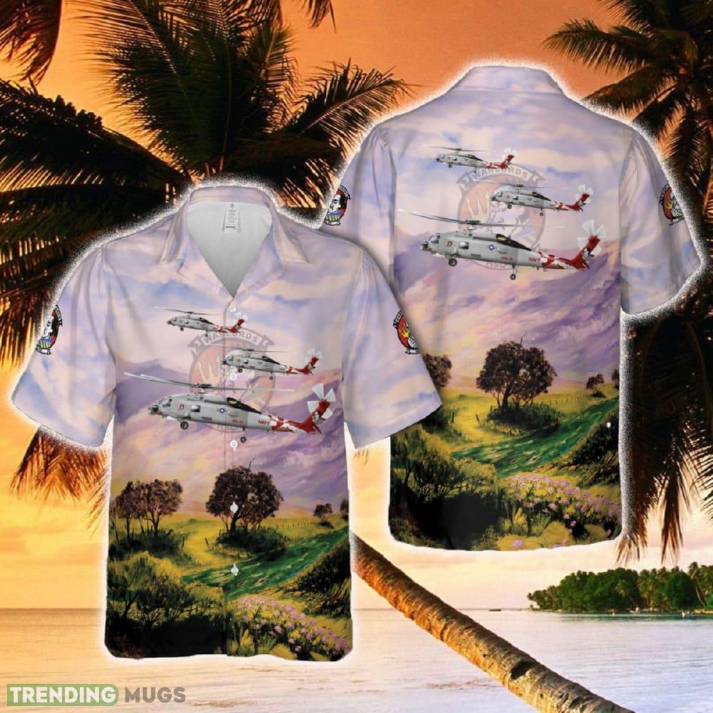 US Navy Sikorsky SH-60B Seahawk (S-70B-1) Of HSL-51 Warlords 2007 Hawaiian Shirt - US Navy Sikorsky SH-60B Seahawk (S-70B-1) Of HSL-51 Warlords 2007 Hawaiian Shirt